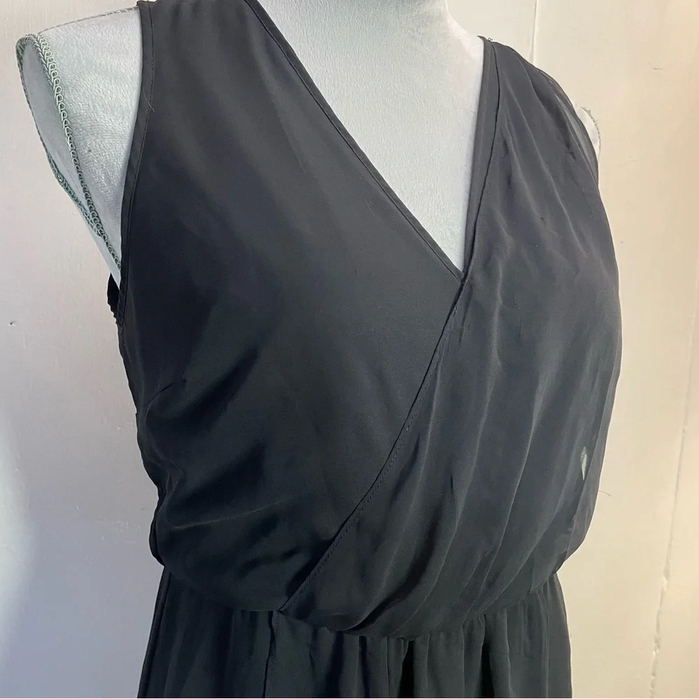 #0156 The Limited Black Sheer Overlay Open Back High-Low Dress-4 - Picture 4 of 12